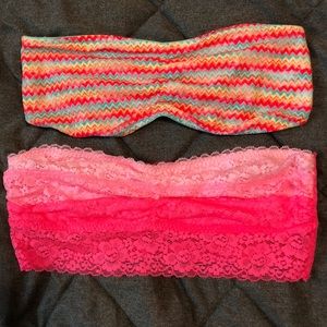 PINK Bandeau Bras - 2